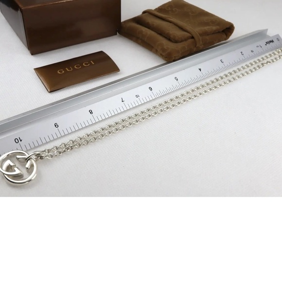 GUCCI LUXURY 925 Sterling Silver Necklace 19.5 inches approx STUNNING! - Picture 10 of 10
